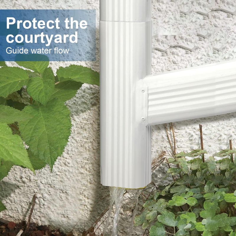 VYH Gutter Downspout Y Connector 2x3 Standard Left High Gloss White - Image 3